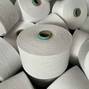 Ne14s Bleached White Recycled Cotton Yarn for Knitting Socks thumbnail-1