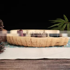 Handmade Bamboo Root Dry Fruit Plate Multifunctional Bar Hotel Ramadan Wedding Decoration Wooden Decorations thumbnail-3