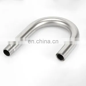 Custom Aluminum Connector Barb Hose Medical Control Hardware Stainless Steel Machining U Bending 180 Degree Bending U Shape Hose thumbnail-1