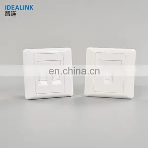 86 Type Standard RJ45 Face Plate White Network Keystone With Face Plate thumbnail-1
