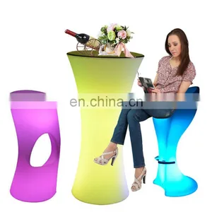 High Cocktail Bar Tables /Light Up LED Bar Cocktail Table For Party Event Nightclub Wedding Bar Use thumbnail-1