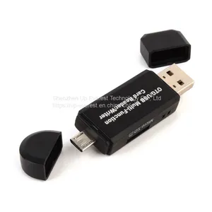USB 2.0+MICRO USB Interface SD+MICRO SD Memory OTG Card Reader for Laptop Computer thumbnail-1
