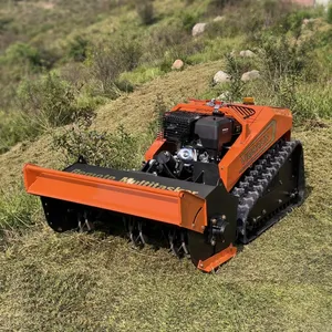 Vigorun Tech MTSK800 Industrial Grade Self Propelled Remote Controlled Rubber Track Flail Mulcher 420cc Gasoline Engine thumbnail-1