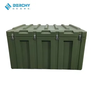 Rotomolded Plastic Tool Box With Handles Plastic Waterproof Rotomolded Medium Size Storage Case With Foam thumbnail-1