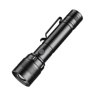 Wholesale T6 LED Flashlight Telescopic Zoom 280LM Rechargeable Torch With 4-level Battery Indicator IPX4 Waterproof for Daily Carry Camping thumbnail-1