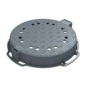 China Factory Price Jingdong Brand Black Durable 600*700mm Ductile Iron Manhole Cover EN124 D400 for Parking Safety thumbnail-3