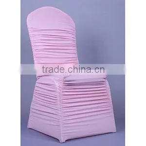 Royalblue Wrinkle Stretch Banquet Chair Cover, Elegant Ruffled Elastic Spandex Chair Cover thumbnail-2