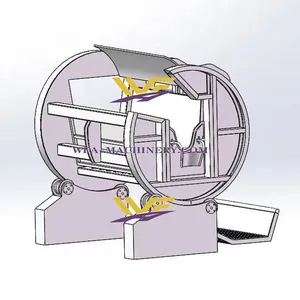 Halal Certified Hydraulic Rotary Restraining Box for Cattle Slaughter, Automatic Cow Killing Flip Box With Neck Clamp Back Press thumbnail-4
