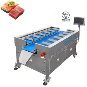 16 Head Belt Weigher Manual Belt Counterweight Weigher for Raw Meat Chicken Fish Steak thumbnail-1