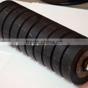 China Top Quality Size 89*465mm Rubber Coated Conveyor Idler Roller for Coal Mining thumbnail-1
