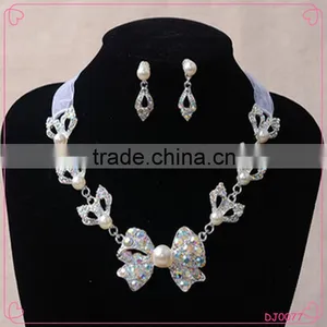 Fashion Style of Lace Pearl Jewelry Set for Wedding Popular Necklace thumbnail-1
