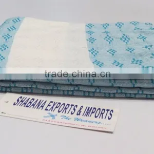 Aqua Blue Tunisian Fouta Soft Pareo Factory Wholesale Beach Towel thumbnail-2