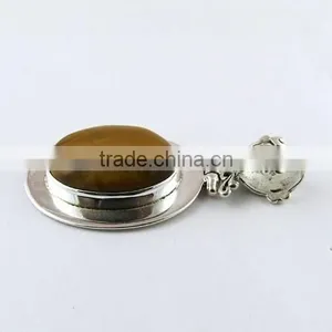 Honey Without Flowers !! Tiger's Eye 925 Sterling Silver Pendant, Handmade Silvber Jewelry, Silvber Jewelry thumbnail-4