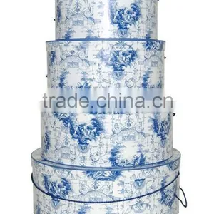Round Hatbox Set, Plastic Custom Hexagon Foldable Hatbox thumbnail-1