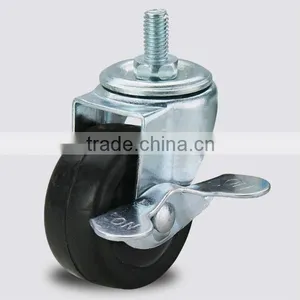 Rubber Black Caster Wheel thumbnail-3