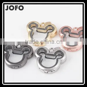 Little Rat Floating Locket Silver Pendant Alloy Floating Locket Pendants Floating Locket Charms thumbnail-1