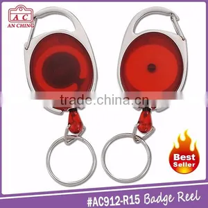 High Quality Carabiner Style Yoyo Badge id Card Holder With Back Clip thumbnail-6