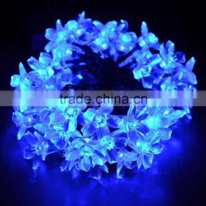 Blue Color Cherry Blossom Light Strings for Garden and Outdoor Christmas Party thumbnail-5