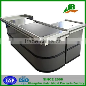 Electronic Spray Supermarket Used Checkout Counter With Conveyor Belt thumbnail-1
