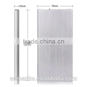 G005 Aluminum Metal Custom Logo Slim Portable Dual Usb Port Mobile Charger Power Bank 8000mah thumbnail-4