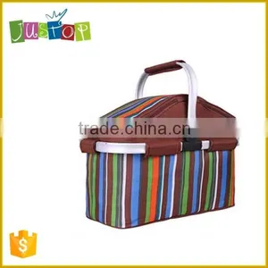 Factory Good Quality Folding Picnic Basket, Picnic Cooler Bag, Cooler Basket thumbnail-3