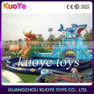 Giant Shark Inflatable Water Slide With Swimming Pool,inflatable Pool With Shark Slide, Inflatablel Summer Fun Toys thumbnail-1