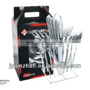 Stainless Steel Hanging Flatware With Shelf and Color Box Packing thumbnail-1