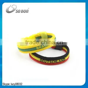 2016 Sport Bracelet, Health Negative Ion Sports Country Flag Silicone Bracelets thumbnail-3