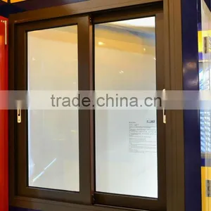 Double Glass Aluminum Office Sliding Window With Mosquito Netting thumbnail-1