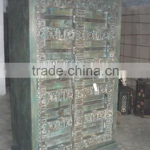 Antique Almirah Wooden Antique Almirah With Two Door Antique Indian Old Wardrobe Almirah From Jodhpur India thumbnail-1