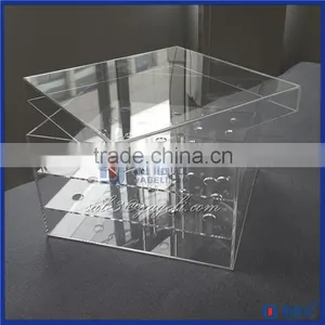 Morden Clear Luxury Acrylic Flowers Box Packaging Box For 25pcs Roses With Custom Logo Quality Choice thumbnail-4