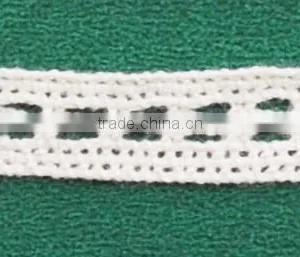 White Lace Fabric Cotton,cotton Eyelet Embroidery Lace Fabric for Dresses,cotton Embroidery Lace Trimming thumbnail-1