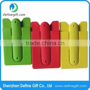 Eco Friendly Multi Color Card Holder Silicone Phone Wallet With Stand Quality Choice thumbnail-3