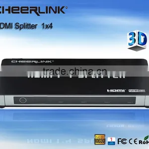 CHEERLINK Full 1080P HD/3D HDMI Splitter 1x4 / Remote Control/black thumbnail-1
