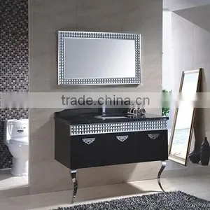 Dubai High Quality Floor Single Basin Stainless Steel Cabinets With Marble Top thumbnail-1