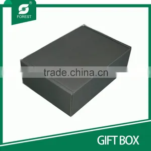 HIGH END CUSTOM MADE CORRUGATED GIFT BOX FOR POSTAGE WITH HOT SILVER STAMPPED INSIDE thumbnail-2