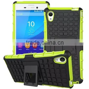 Shockproof Hybrid Rubber Stand Phone Case For Sony Xperia M4 Aqua thumbnail-3