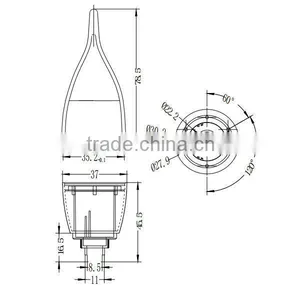 7W C37 Led Bulb Light Accessories thumbnail-3