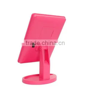 New Products Two Sides Foldable Solid Colored Portable LED Light Pocket Makeup Mirror thumbnail-3