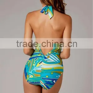 Sexy Ladies Swimwear Low Back One Piece thumbnail-1
