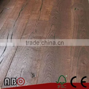 Distressed Oak Wide Plank Engineered Wood Floors thumbnail-1