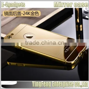 Aluminum Metal Frame Bumper Mirrior Back Mobile Phone Cover and Accessory for Iphone 6 Accessory for Iphone 6S thumbnail-3