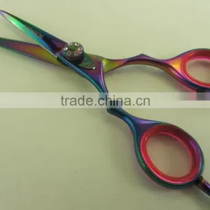 Left Handed Titanium Color Barber Scissors 6" thumbnail-3