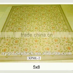 5x8 Offer Flat Weave Area Wool Aubusson Rugs thumbnail-1