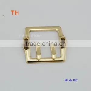 Light Gold Double Pin Belt Buckle Ornament Accessory for Handbag thumbnail-3