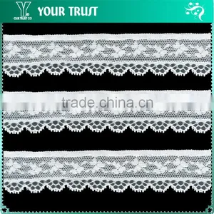 Width 3.2 Centimeter White Wave Stretch Trimming Spandex Elastic Lace thumbnail-2
