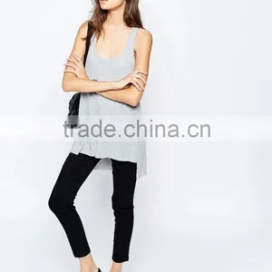 OEM Service Latest Design Women Clothes Tops Long Women Tank Top thumbnail-2
