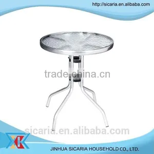 Modern Glass Coffee Table With Aluminum thumbnail-3