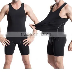Mens Body Shaper Running Vest Sports Gym Tank Top Sleeveless Polyester Quick-dry Vest thumbnail-3
