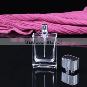 50ml Simple Style Wholesale Square Glass Perfume Spray Bottle thumbnail-3